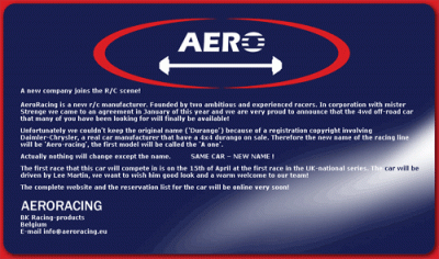 Aero Racing site