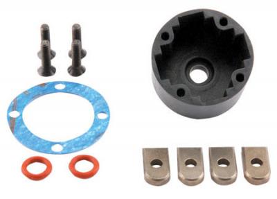 Losi LOS242015 – Alloggiamento Differenziale E Hardware Per 8 & 8T RTR, Ricambio Originale Grigio/argento (Taiwan)
