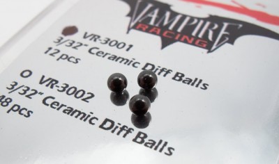 Vampire Racing LiPo bag, Diff balls & gold plugs