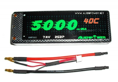 Alienpower 5000mAh 40C Hard case LiPo