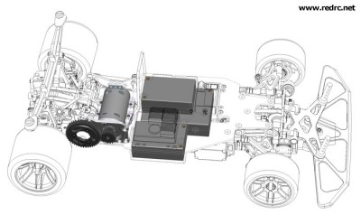 Serpent 966-E BL 1/8th scale on road chassis