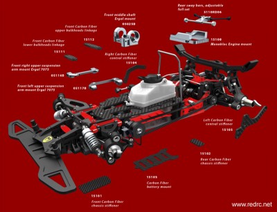 Motonica P81 Pro 1/8th scale chassis