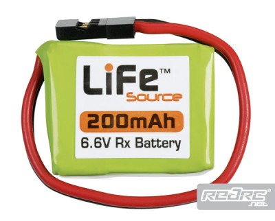 LiFeSource 200mAh 6.6V LiFe receiver battery