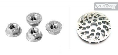 Xceed Titanium wheel nuts & machined brake disk