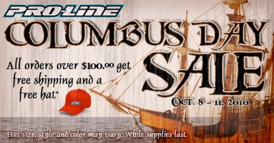 Pro-Line Columbus Day sale