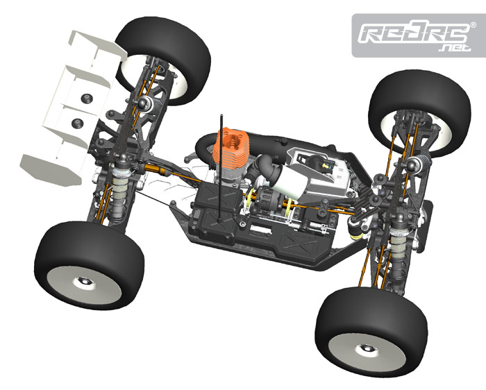Red RC Serpent Cobra T 1 8th scale truggy