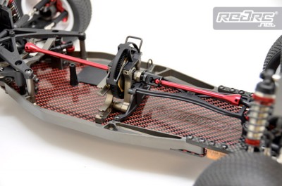 Tresrey DEX410 red carbon chassis plate