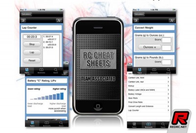 Associated RC Cheat Sheets iPhone app