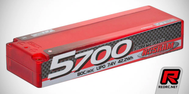 Nosram 5700mAh 80C X-Treme LiPo pack