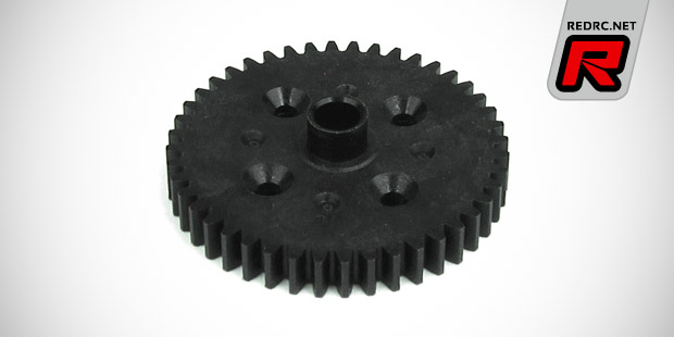 Tekno +1.5° hinge pin brace, spur gear & hardware