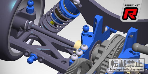 First Tamiya TRF418 CAD renderings