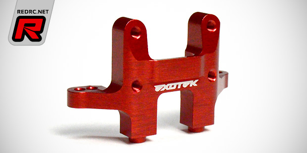 Exotek RB6 alloy C-hubs & mid motor rear bulkhead