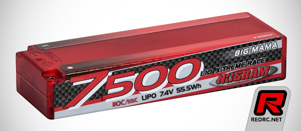 Nosram X-treme 2S LiPo battery packs