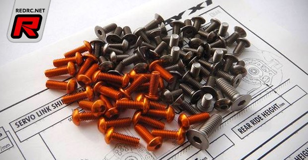 Hiro Seiko lightweight screw kits for Xray X1