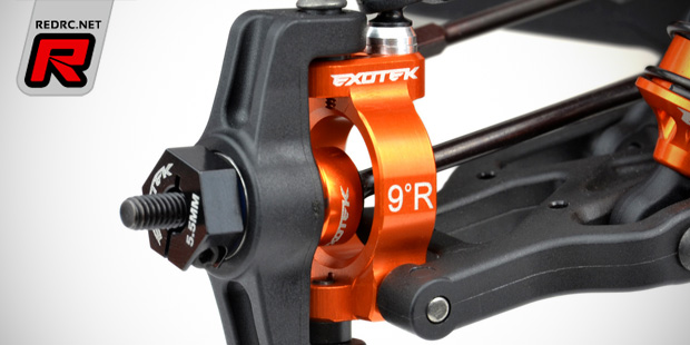 Exotek XB4 aluminium C-hubs & steering crank set