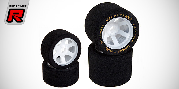 UFRA larger diameter 1/8th on-road pre-glued wheels
