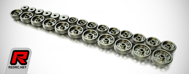 GForce 64 pitch hard-coated aluminium pinion gears