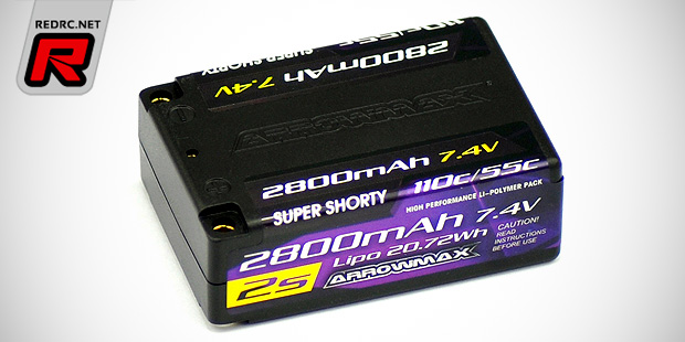 Arrowmax 2800mAh 2S super shorty LiPo battery