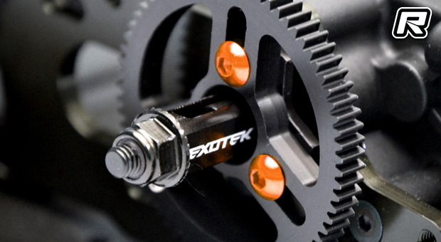 Exotek D413 alloy rear hubs & 72T Flite spur gear