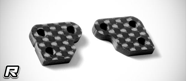 Xray XB2 steering knuckle Ackermann plates