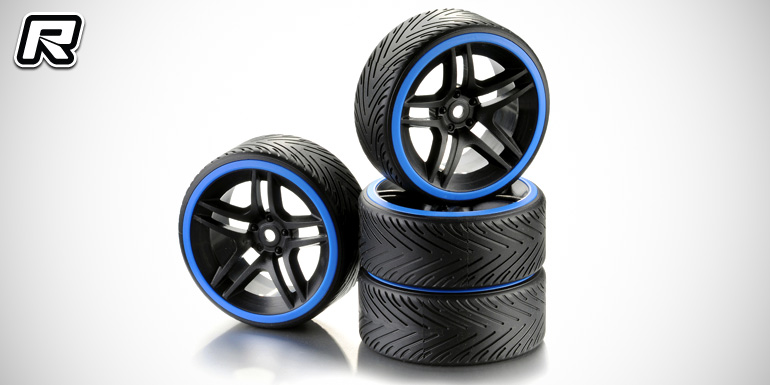 Absima pre-mounted 1/10th drift tyres