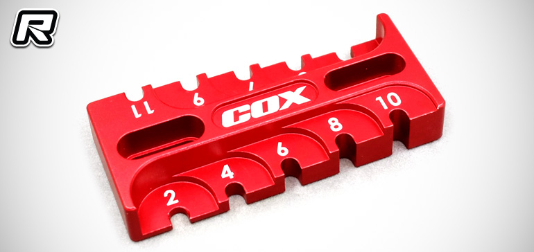 Cox parts tray, rebound gauge & chassis stand