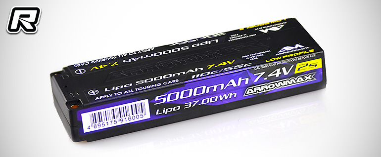 Arrowmax 7.4V 5000mAh low-profile LiPo battery pack