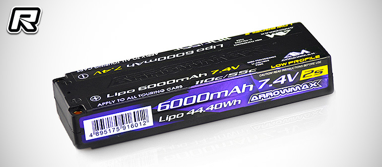 Arrowmax 7.4V 6000mAh low-profile LiPo battery