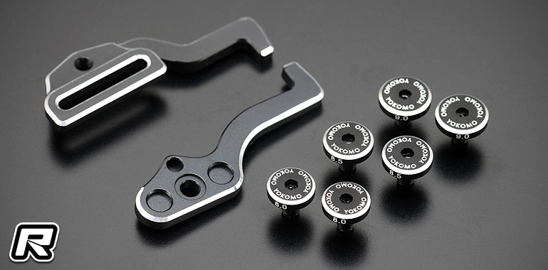 Yokomo BD7 alloy battery guides & steering limiters