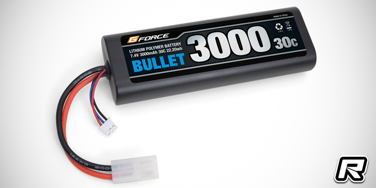 GForce Bullet oval diameter LiPo battery packs