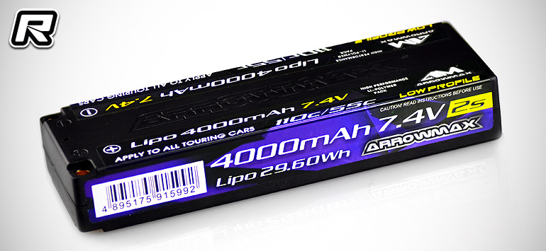 Arrowmax 4000mAh 7.4V low-profile LiPo battery pack