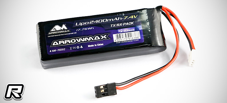 Arrowmax 2400mAh LiPo TX/RX battery pack