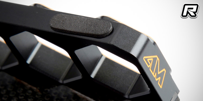 Arrowmax black/golden 1/10th on-road car stand