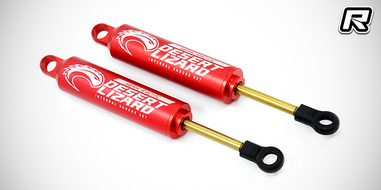 Yeah Racing 90mm Desert Lizard Shocks (2) – Grey, Internal Spring