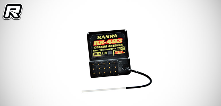 Sanwa RX-493 coaxial antenna receiver - Red RC