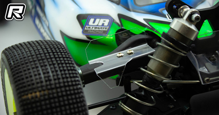 Red RC Ultimate Racing MBX8 upper arm front wings